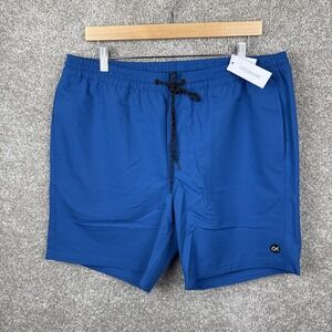 Outerknown Nomadic Volley Swim‎ Hybrid Shorts True Blue Men's Large NEW